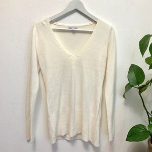 New York & Company white V-neck Sweater